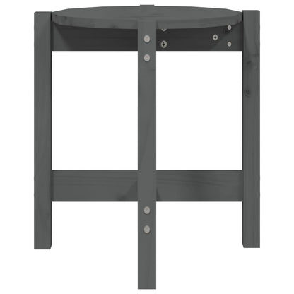 vidaXL Couchtisch Grau Ø 42,5x45 cm Massivholz Kiefer