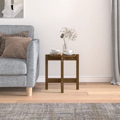vidaXL Couchtisch Honigbraun Ø 42,5x45 cm Massivholz Kiefer