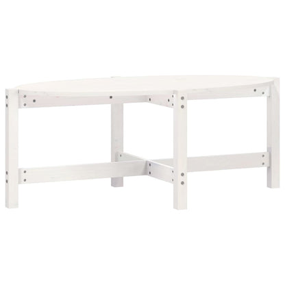 vidaXL Couchtisch Weiß 118x63x45 cm Massivholz Kiefer
