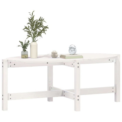vidaXL Couchtisch Weiß 118x63x45 cm Massivholz Kiefer