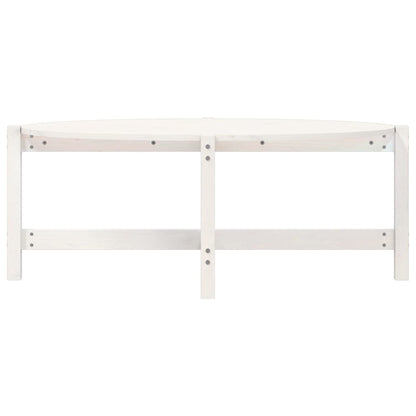 vidaXL Couchtisch Weiß 118x63x45 cm Massivholz Kiefer