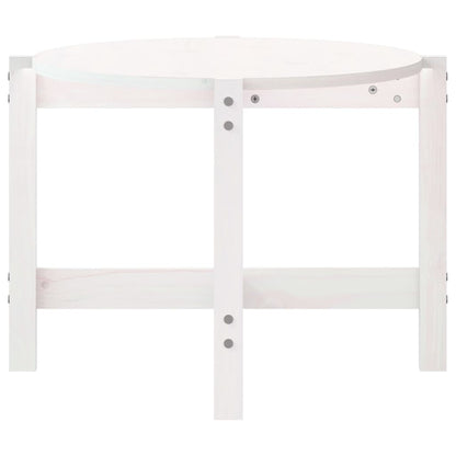 vidaXL Couchtisch Weiß 118x63x45 cm Massivholz Kiefer