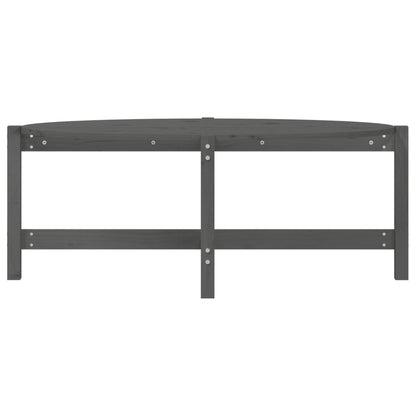 vidaXL Couchtisch Grau 118x63x45 cm Massivholz Kiefer