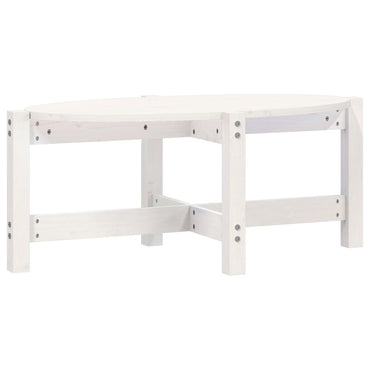 vidaXL Couchtisch Weiß 87x48x35 cm Massivholz Kiefer