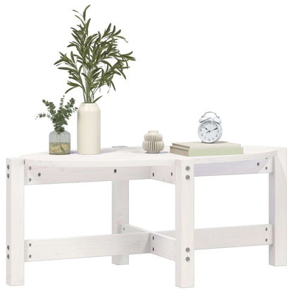 vidaXL Couchtisch Weiß 87x48x35 cm Massivholz Kiefer