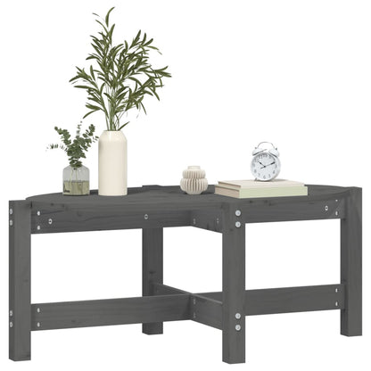 vidaXL Couchtisch Grau 87x48x35 cm Massivholz Kiefer