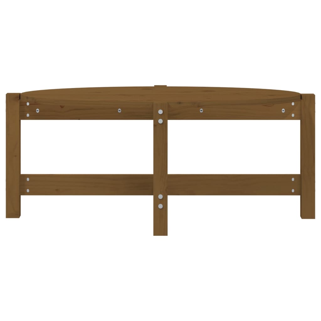 vidaXL Couchtisch Honigbraun 87x48x35 cm Massivholz Kiefer