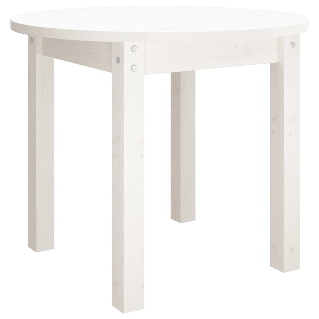 vidaXL Couchtisch Weiß Ø 55x45 cm Massivholz Kiefer