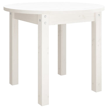 vidaXL Couchtisch Weiß Ø 55x45 cm Massivholz Kiefer