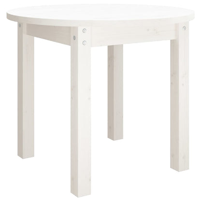 vidaXL Couchtisch Weiß Ø 55x45 cm Massivholz Kiefer