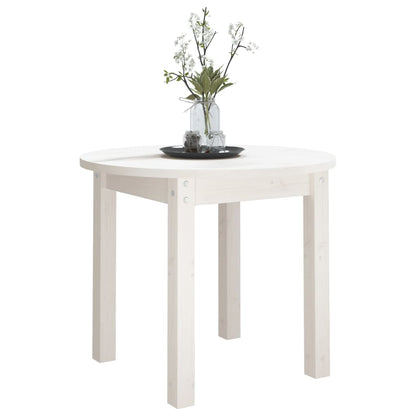 vidaXL Couchtisch Weiß Ø 55x45 cm Massivholz Kiefer