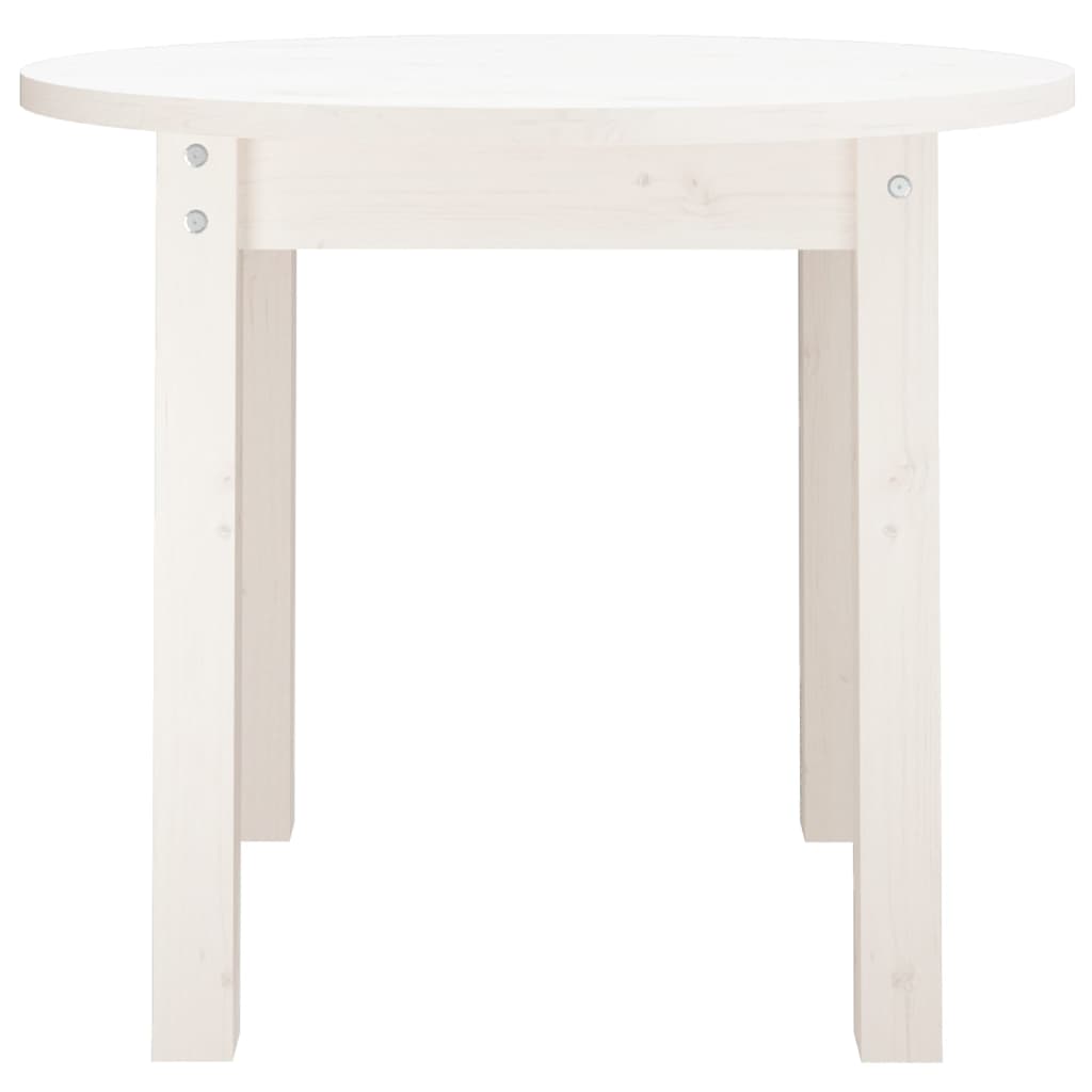 vidaXL Couchtisch Weiß Ø 55x45 cm Massivholz Kiefer