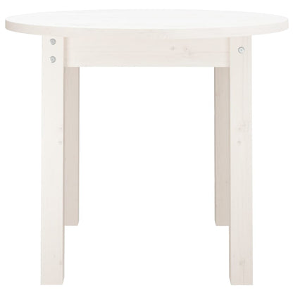 vidaXL Couchtisch Weiß Ø 55x45 cm Massivholz Kiefer