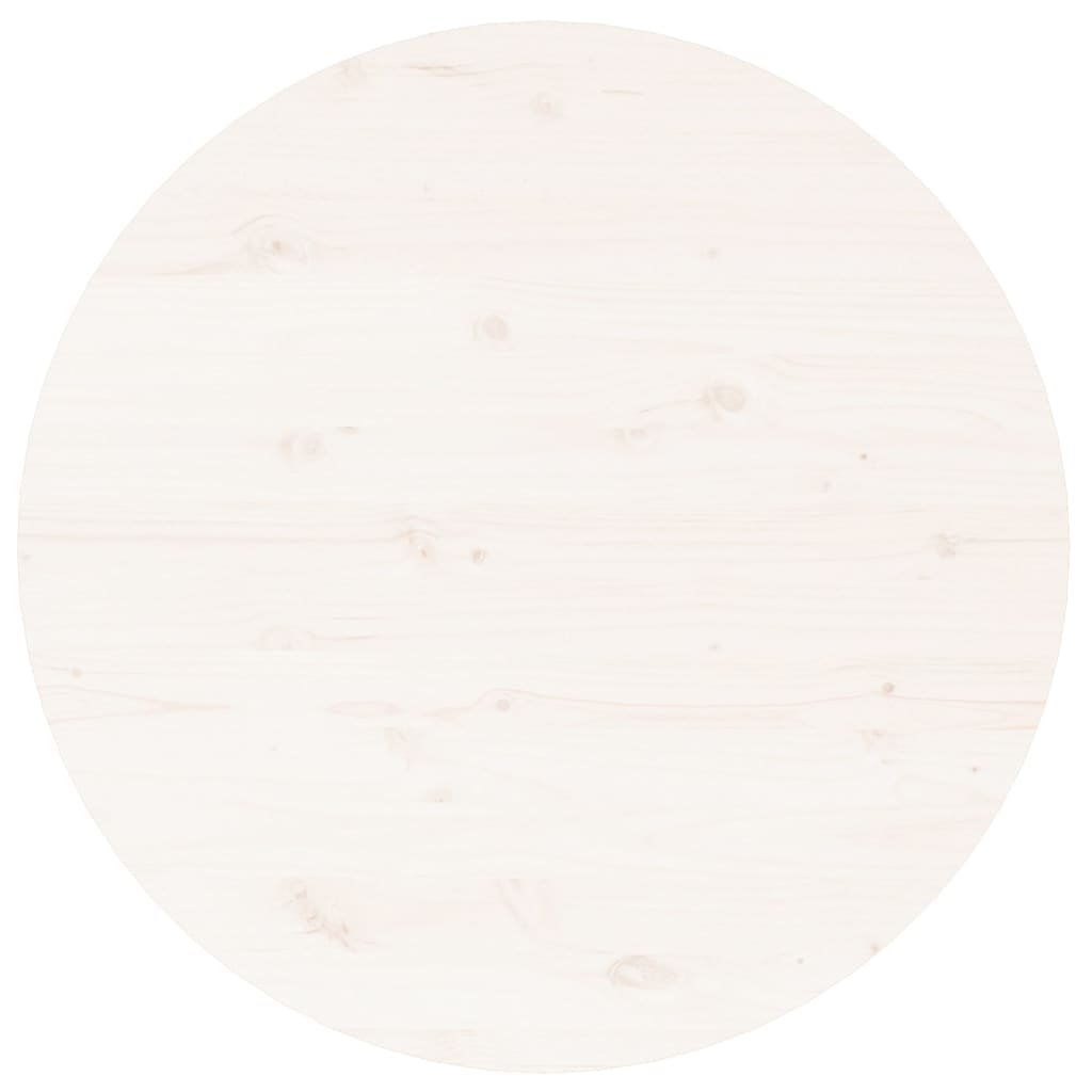 vidaXL Couchtisch Weiß Ø 55x45 cm Massivholz Kiefer