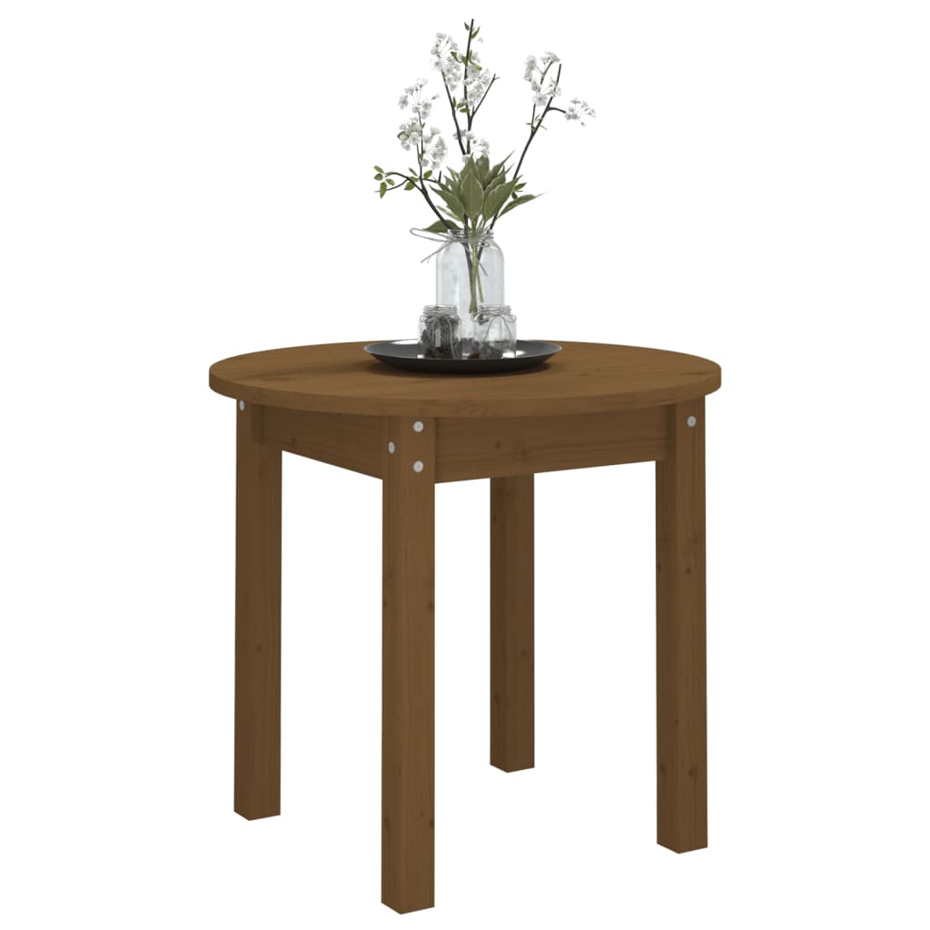 vidaXL Table basse marron miel Ø 45x40 cm Pin massif