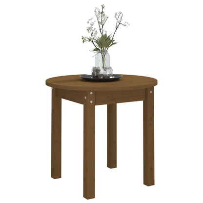 vidaXL Table basse marron miel Ø 45x40 cm Pin massif