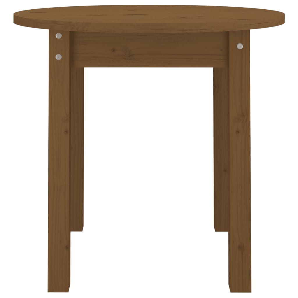 vidaXL Table basse marron miel Ø 45x40 cm Pin massif