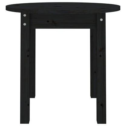 vidaXL Couchtisch Schwarz Ø 45x40 cm Massivholz Kiefer