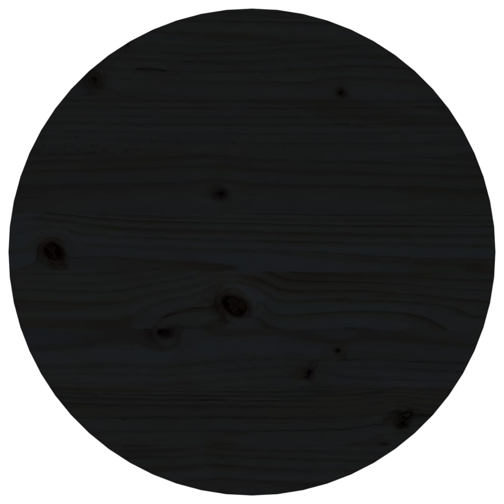 vidaXL Couchtisch Schwarz Ø 45x40 cm Massivholz Kiefer