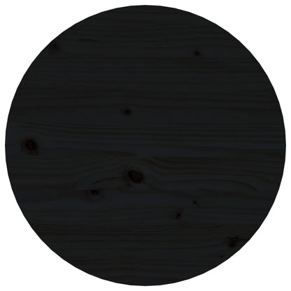 vidaXL Couchtisch Schwarz Ø 45x40 cm Massivholz Kiefer