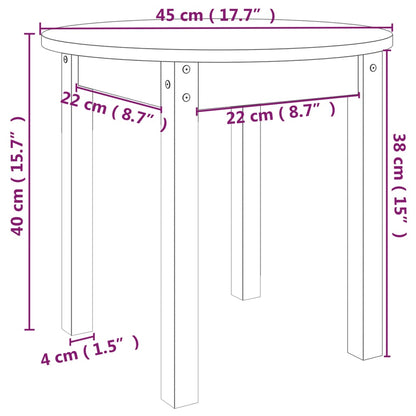 vidaXL Couchtisch Schwarz Ø 45x40 cm Massivholz Kiefer