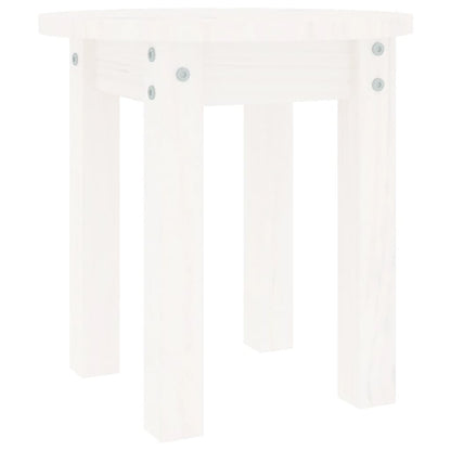 vidaXL Couchtisch Weiß Ø 35x35 cm Massivholz Kiefer