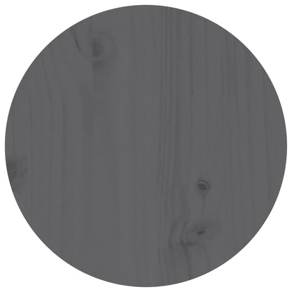 vidaXL Couchtisch Grau Ø 35x35 cm Massivholz Kiefer