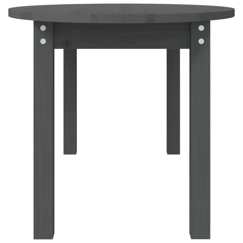 vidaXL Couchtisch Grau 110x55x45 cm Massivholz Kiefer