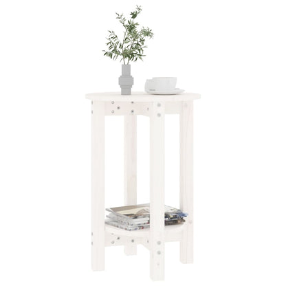 vidaXL Couchtisch Weiß Ø 40x60 cm Massivholz Kiefer