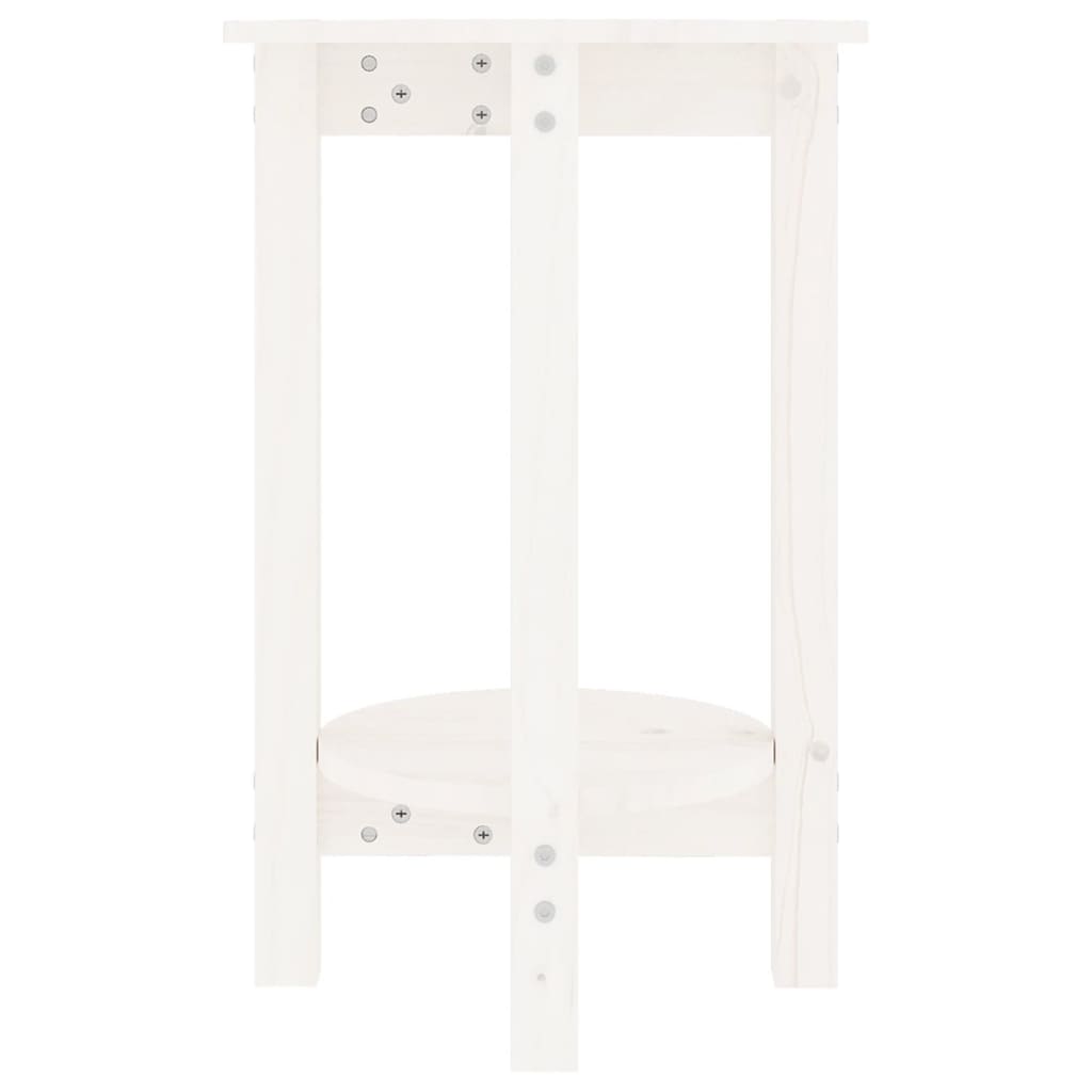 vidaXL Couchtisch Weiß Ø 40x60 cm Massivholz Kiefer