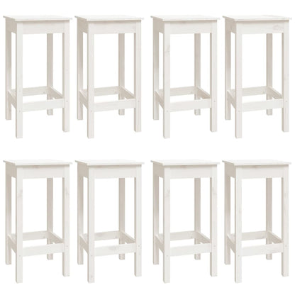 vidaXL Ensemble de bar 9 pcs Blanc Pin massif