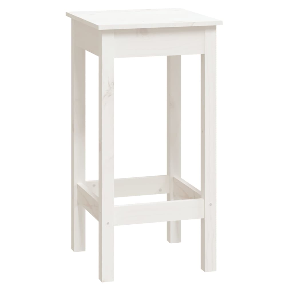 vidaXL Ensemble de bar 9 pcs Blanc Pin massif