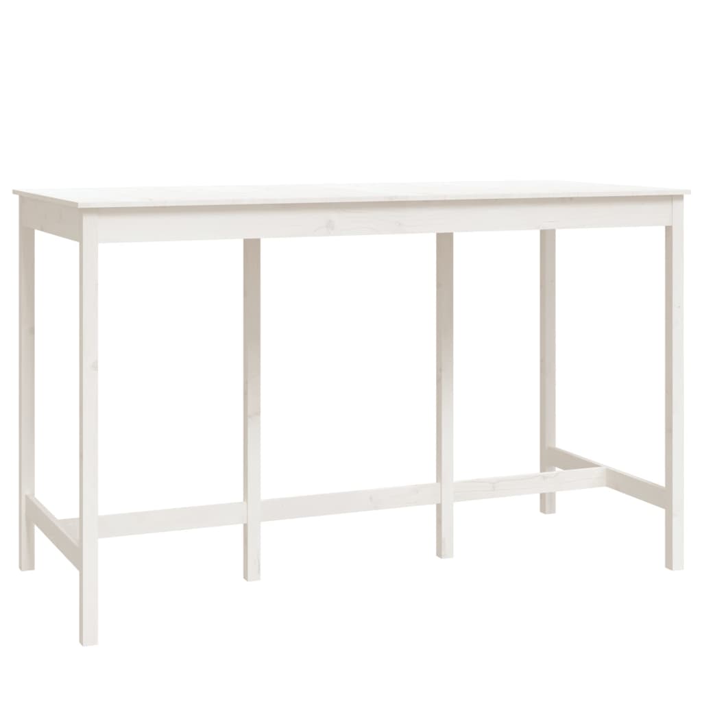 vidaXL Ensemble de bar 9 pcs Blanc Pin massif