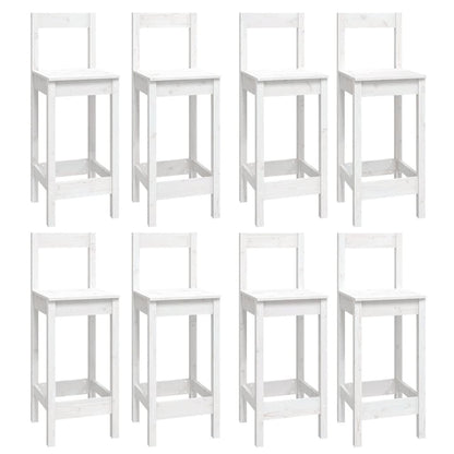 vidaXL Ensemble de bar 9 pcs Blanc Pin massif