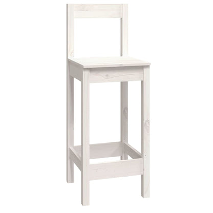 vidaXL Ensemble de bar 9 pcs Blanc Pin massif