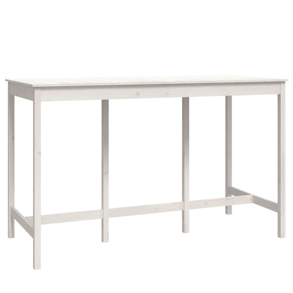 vidaXL Ensemble de bar 9 pcs Blanc Pin massif