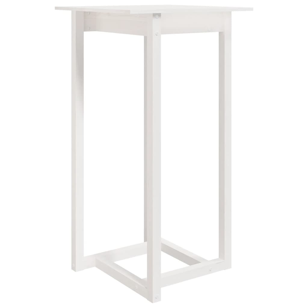 vidaXL Ensemble de bar 3 pcs Blanc Bois de pin massif