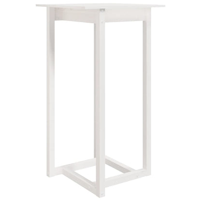 vidaXL Ensemble de bar 3 pcs Blanc Bois de pin massif