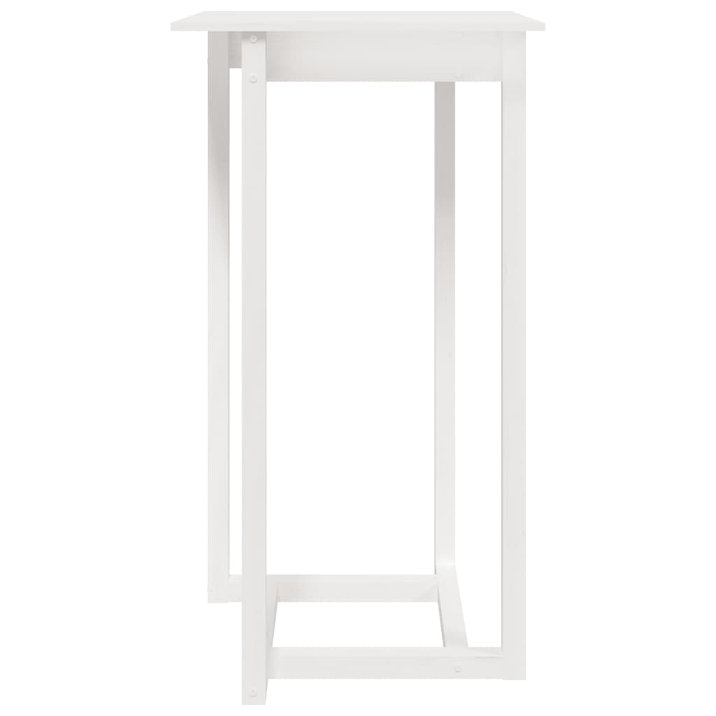 vidaXL Ensemble de bar 3 pcs Blanc Bois de pin massif