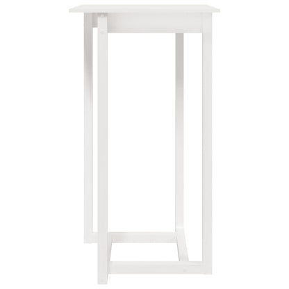 vidaXL Ensemble de bar 3 pcs Blanc Bois de pin massif