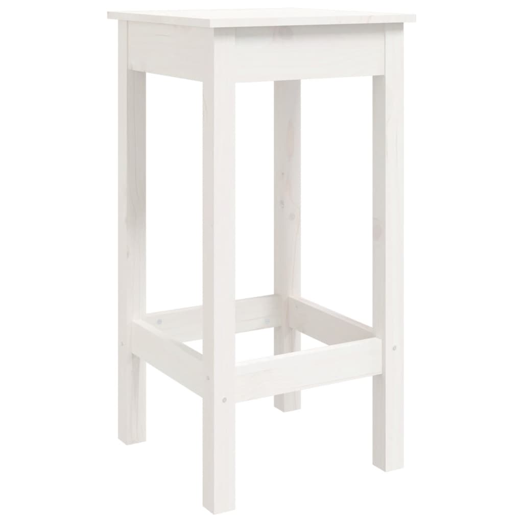 vidaXL Ensemble de bar 3 pcs Blanc Bois de pin massif