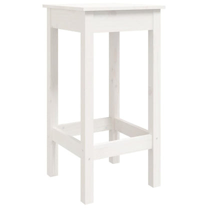 vidaXL Ensemble de bar 3 pcs Blanc Bois de pin massif