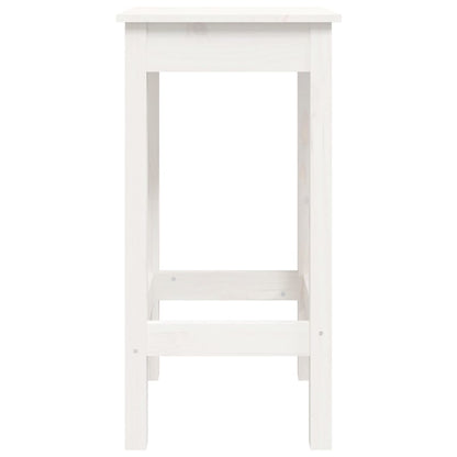 vidaXL Ensemble de bar 3 pcs Blanc Bois de pin massif
