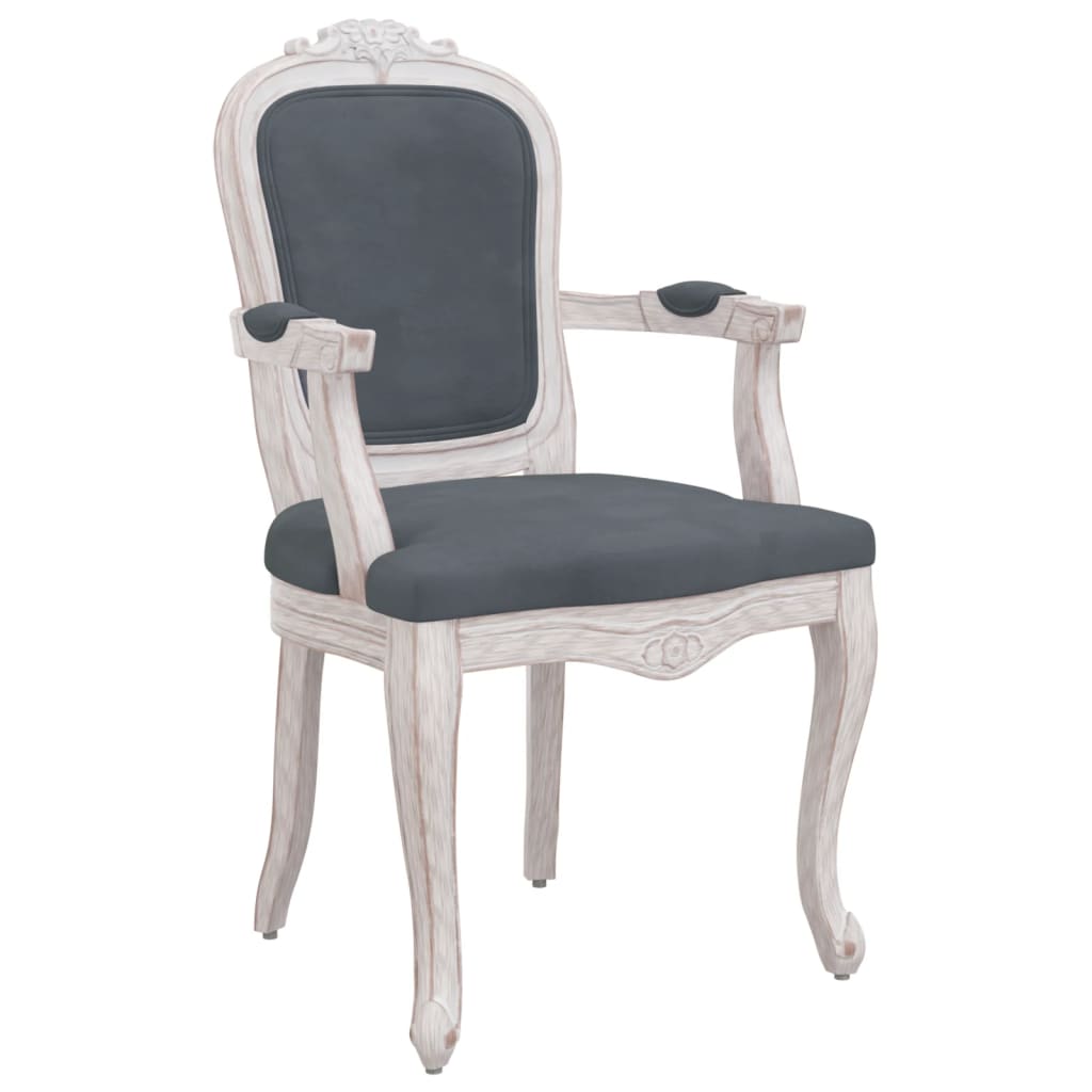 vidaXL Chaises de salle à manger 2 pcs Gris foncé 62x59,5x100,5 cm Velours