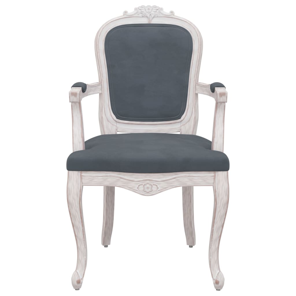 vidaXL Chaises de salle à manger 2 pcs Gris foncé 62x59,5x100,5 cm Velours