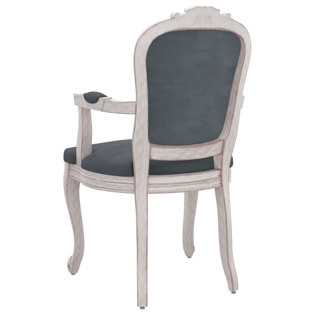 vidaXL Chaises de salle à manger 2 pcs Gris foncé 62x59,5x100,5 cm Velours