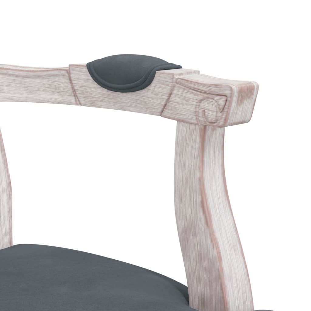 vidaXL Chaises de salle à manger 2 pcs Gris foncé 62x59,5x100,5 cm Velours