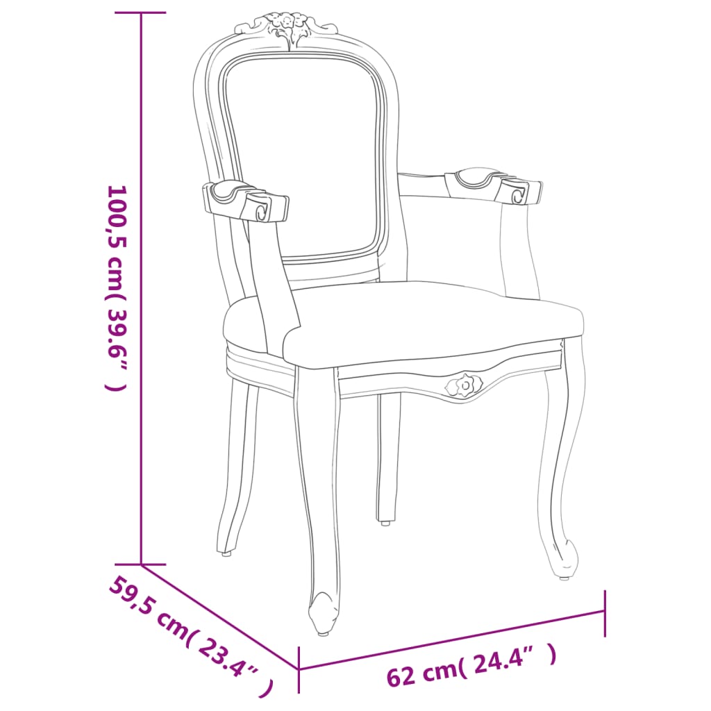 vidaXL Chaises de salle à manger 2 pcs Gris foncé 62x59,5x100,5 cm Velours