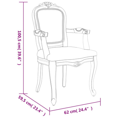 vidaXL Chaises de salle à manger 2 pcs Gris foncé 62x59,5x100,5 cm Velours