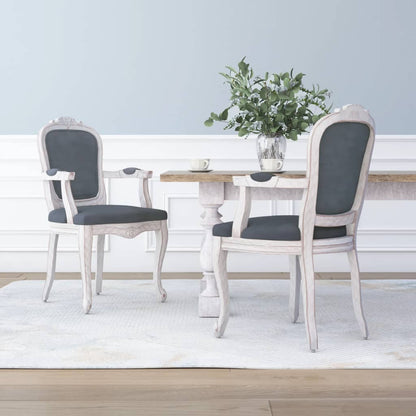 vidaXL Chaises de salle à manger 2 pcs Gris foncé 62x59,5x100,5 cm Velours